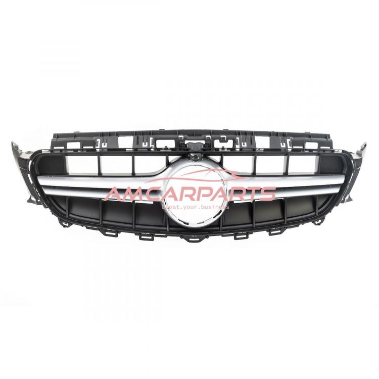 Preview: Upgrade Design Kühlergrill / Sportgrill für Mercedes Benz E-Klasse W213 / S213 / A238 / C238 16-20 Matt schwarz / Matt silber