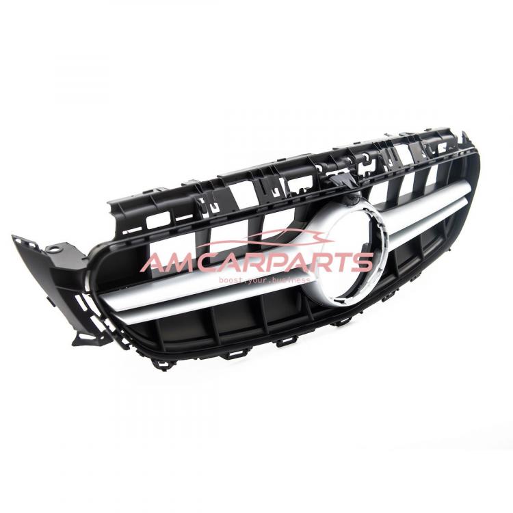 Preview: Upgrade Design Kühlergrill / Sportgrill für Mercedes Benz E-Klasse W213 / S213 / A238 / C238 16-20 Matt schwarz / Matt silber