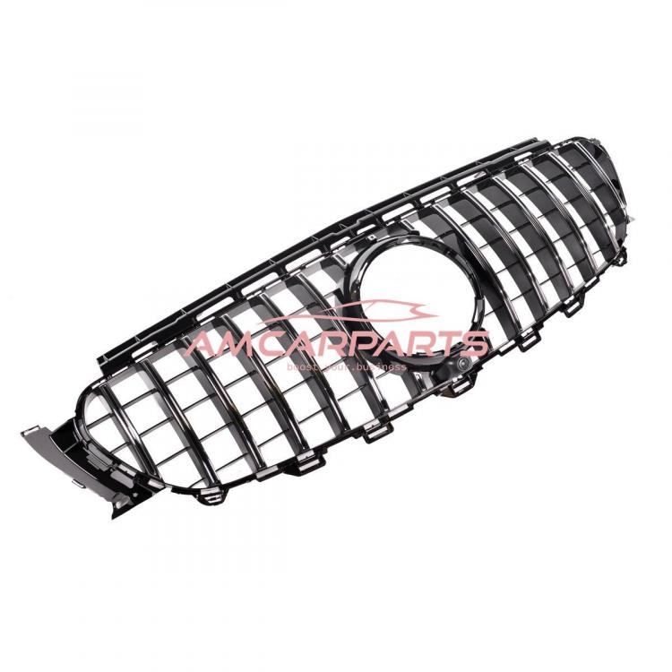 Upgrade Design Kühlergrill / Sportgrill für Mercedes Benz E-Klasse W213 / S213 / A238 / C238 Vor-Facelift 16-20 Hochglanz schwarz / chrom