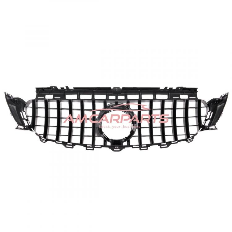 Upgrade Design Kühlergrill / Sportgrill für Mercedes Benz E-Klasse W213 / S213 / A238 / C238 Vor-Facelift 16-20 Hochglanz schwarz / chrom