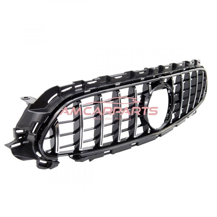 Upgrade Design Kühlergrill / Sportgrill für Mercedes Benz E-Klasse W213 / S213 / A238 / C238 Facelift 20-23 Hochglanz schwarz / chrom