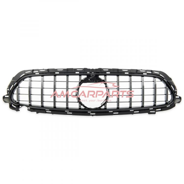 Preview: Upgrade Design Kühlergrill / Sportgrill für Mercedes Benz E-Klasse W213 / S213 / A238 / C238 Facelift 20-23 Hochglanz schwarz / chrom