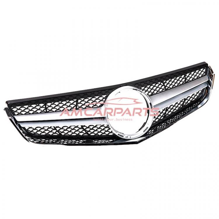 Upgrade Design Kühlergrill / Sportgrill für Mercedes Benz E-Klasse C207 / A207 09-13 Matt schwarz / Matt silber / chrom
