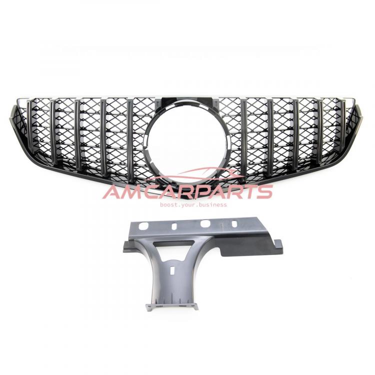 Preview: Upgrade Design Kühlergrill / Sportgrill für Mercedes Benz E-Klasse C207 / A207 Vor-Facelift 09-13 Hochglanz schwarz