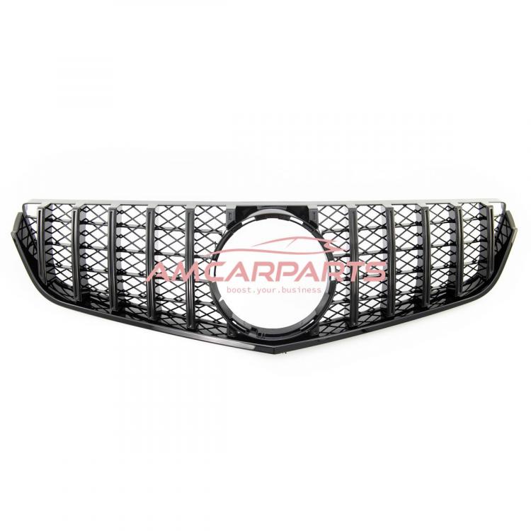 Preview: Upgrade Design Kühlergrill / Sportgrill für Mercedes Benz E-Klasse C207 / A207 Vor-Facelift 09-13 Hochglanz schwarz