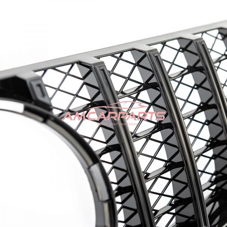 Upgrade Design Kühlergrill / Sportgrill für Mercedes Benz E-Klasse C207 / A207 Vor-Facelift 09-13 Hochglanz schwarz
