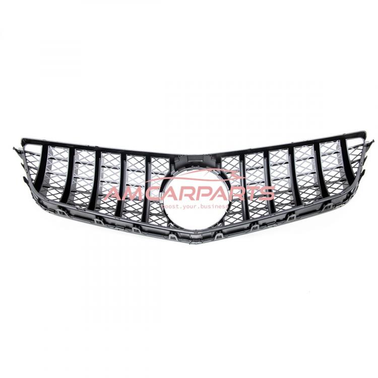 Upgrade Design Kühlergrill / Sportgrill für Mercedes Benz E-Klasse C207 / A207 Vor-Facelift 09-13 Hochglanz schwarz