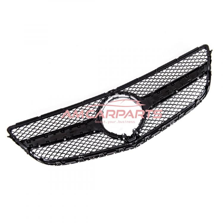 Upgrade Design Kühlergrill / Sportgrill passend für Mercedes Benz E-Klasse C207 / A207 Facelift 13-16 Matt schwarz / Matt silber / chrom