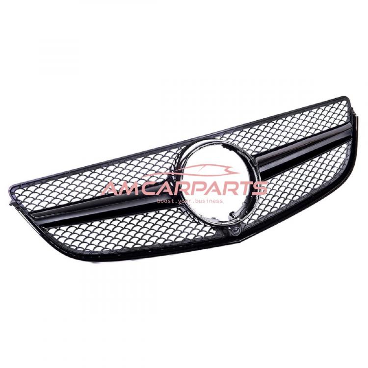 Upgrade Design Kühlergrill / Sportgrill passend für Mercedes Benz E-Klasse C207 / A207 Facelift 13-17 Matt schwarz / Hochglanz schwarz