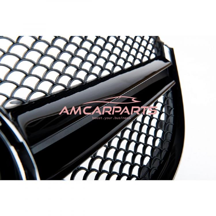 Upgrade Design Kühlergrill / Sportgrill passend für Mercedes Benz E-Klasse C207 / A207 Facelift 13-17 Matt schwarz / Hochglanz schwarz