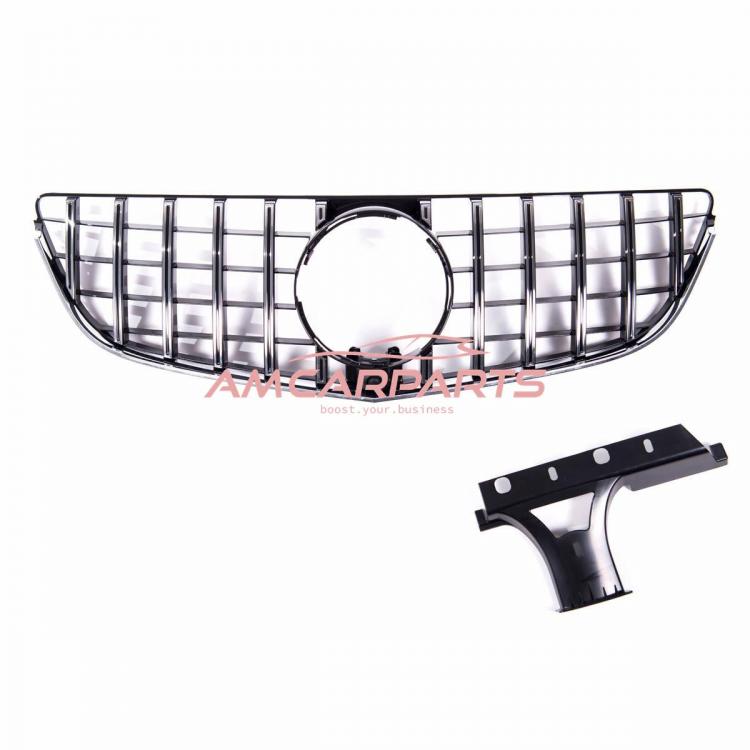 Upgrade Design Kühlergrill / Sportgrill für Mercedes Benz E-Klasse C207 / A207 Facelift 13-17 Hochglanz schwarz / chrom