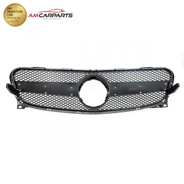 Upgrade Design Kühlergrill / Sportgrill für Mercedes GLA-Klasse (X156) 13-16 Hochglanz schwarz / Matt schwarz