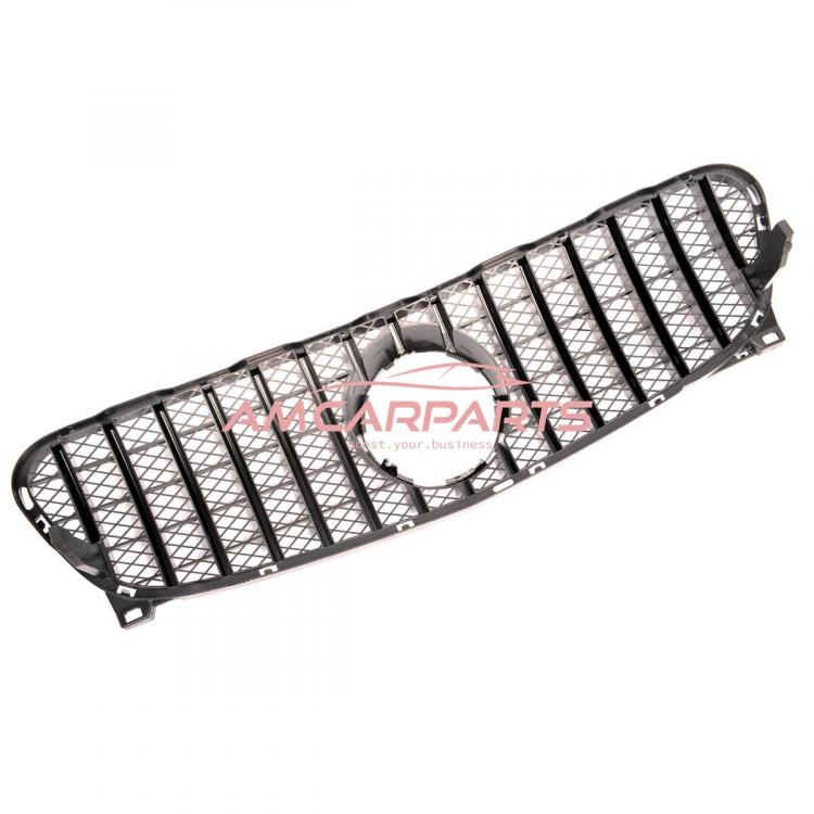 Upgrade Design Kühlergrill / Sportgrill für Mercedes GLA-Klasse (X156) 13-16 Hochglanz schwarz / chrom