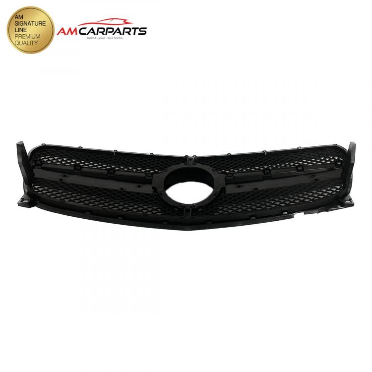 Upgrade Design Kühlergrill / Sportgrill für Mercedes GLA-Klasse (X156) Facelift 16-19 Hochglanz schwarz / Matt schwarz