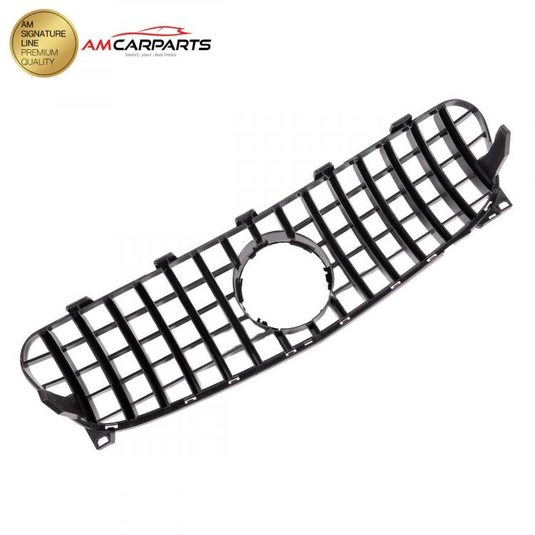Upgrade Design Kühlergrill / Sportgrill für Mercedes GLA-Klasse (X156) Facelift 17-19 Hochglanz schwarz / chrom