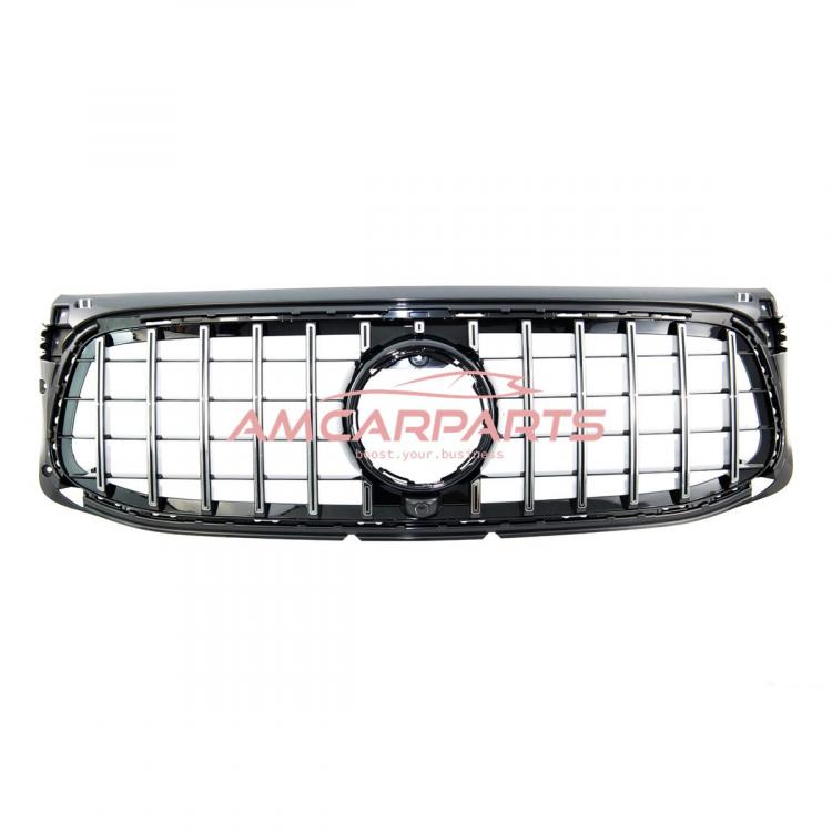 Preview: Upgrade Design Kühlergrill / Sportgrill für Mercedes GLB (X247) 19+ Hochglanz schwarz / chrom