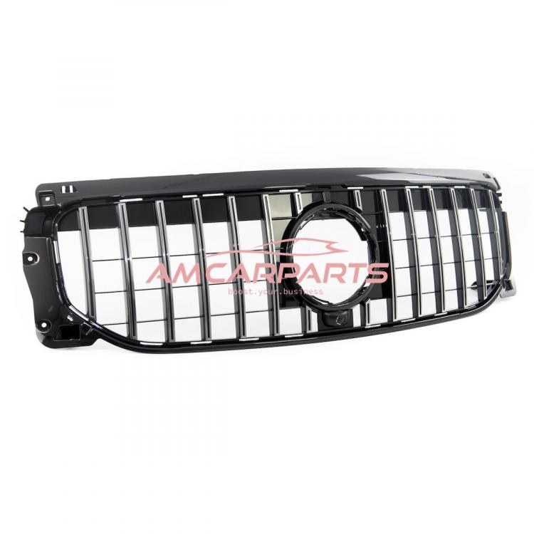 Preview: Upgrade Design Kühlergrill / Sportgrill für Mercedes GLB (X247) 19+ Hochglanz schwarz / chrom