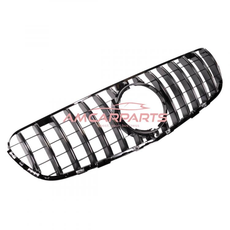 Preview: Upgrade Design Kühlergrill / Sportgrill für Mercedes GLC (X253) / GLC (C253) 15-19 Hochglanz schwarz / chrom