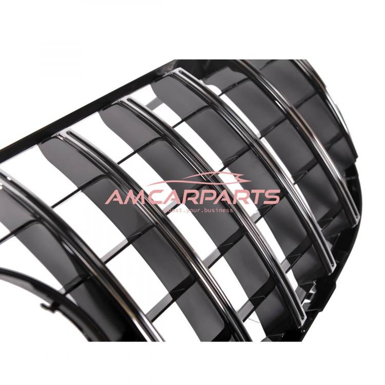 Preview: Upgrade Design Kühlergrill / Sportgrill für Mercedes GLC (X253) / GLC (C253) 15-19 Hochglanz schwarz / chrom