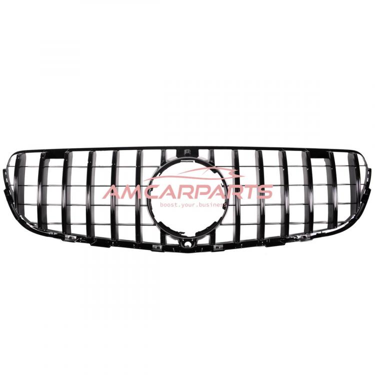 Preview: Upgrade Design Kühlergrill / Sportgrill für Mercedes GLC (X253) / GLC (C253) Vor-Facelift 15-19 Hochglanz schwarz
