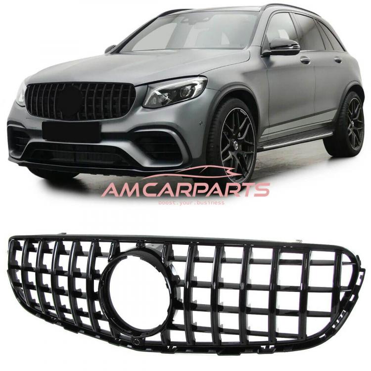 Upgrade Design Kühlergrill / Sportgrill für Mercedes GLC (X253) / GLC (C253) Vor-Facelift 15-19 Hochglanz schwarz