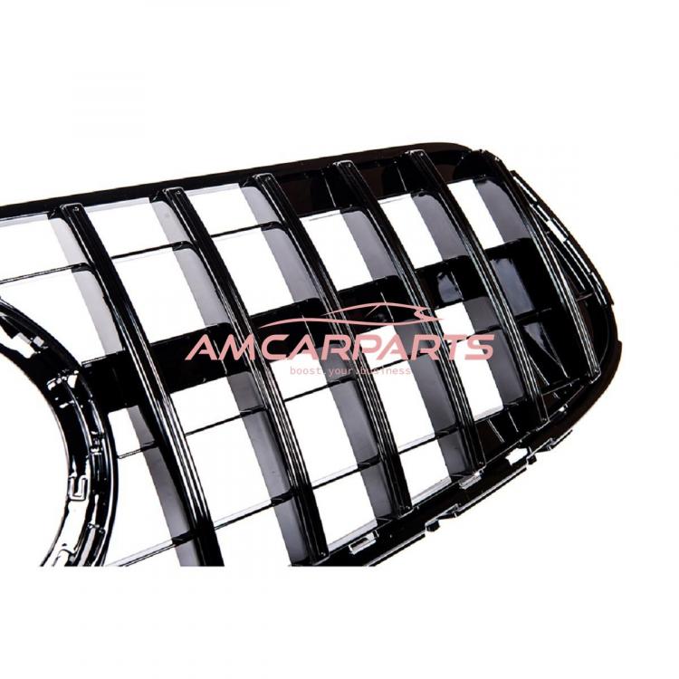 Preview: Upgrade Design Kühlergrill / Sportgrill für Mercedes GLC (X253) / GLC (C253) Facelift 19-22 Hochglanz schwarz