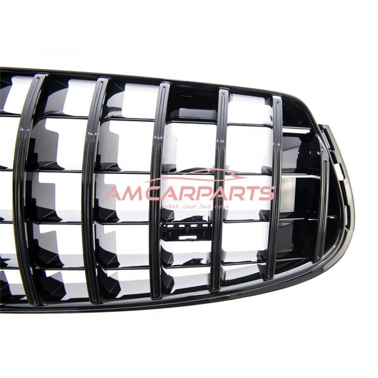 Preview: Upgrade Design Kühlergrill / Sportgrill für Mercedes GLC (X253) / GLC (C253) Facelift 19-22 Hochglanz schwarz
