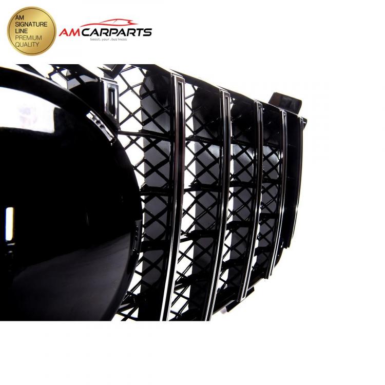 Preview: Upgrade Design Kühlergrill / Sportgrill für Mercedes ML-Klasse / M-Klasse W164 Vor-Facelift 05-08 Hochglanz schwarz / chrom