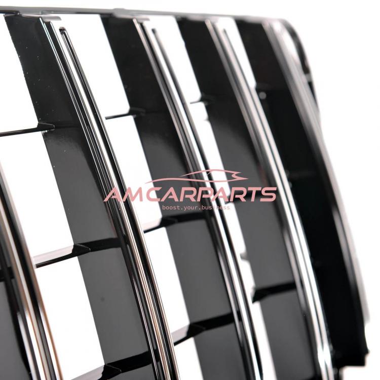 Preview: Upgrade Design Kühlergrill / Sportgrill für Mercedes ML-Klasse / M-Klasse W164 Facelift 08-11 Hochglanz schwarz / chrom