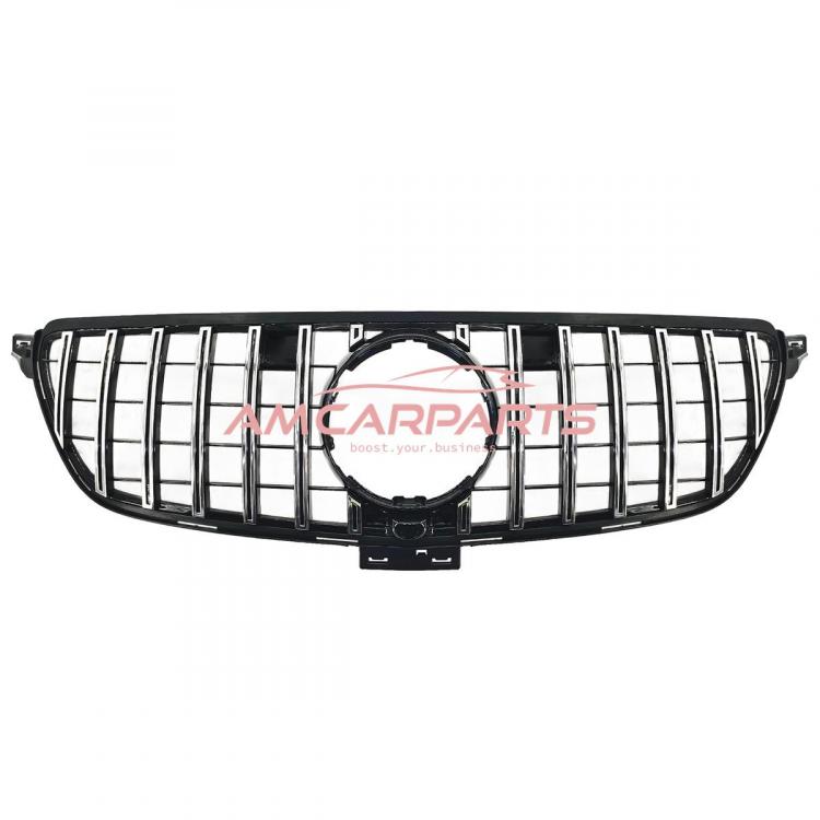 Preview: Upgrade Design Kühlergrill / Sportgrill für Mercedes GLE (C292) 15-19 Hochglanz schwarz / chrom