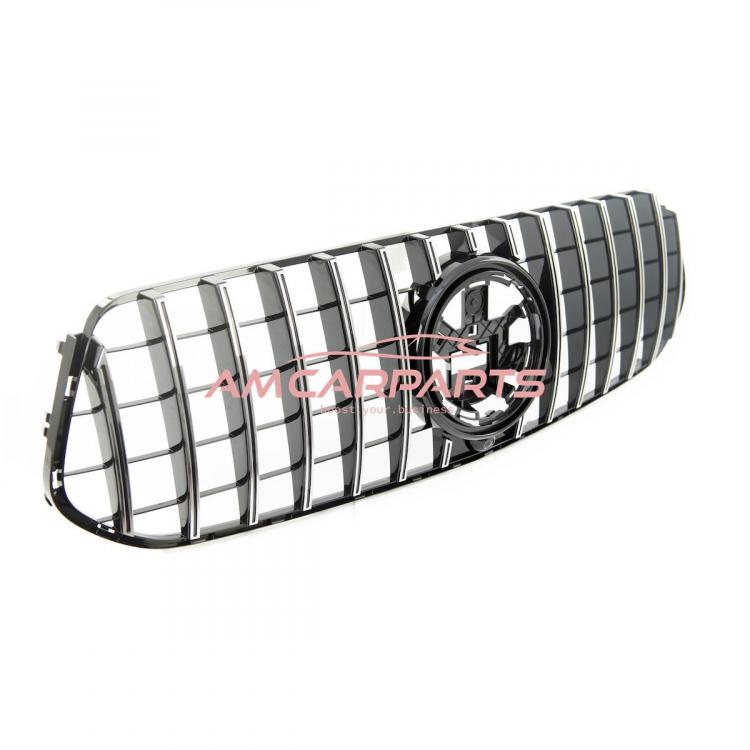 Upgrade Design Kühlergrill / Sportgrill passend für Mercedes Benz GLE W167 / C167 18+ Hochglanz schwarz / chrom