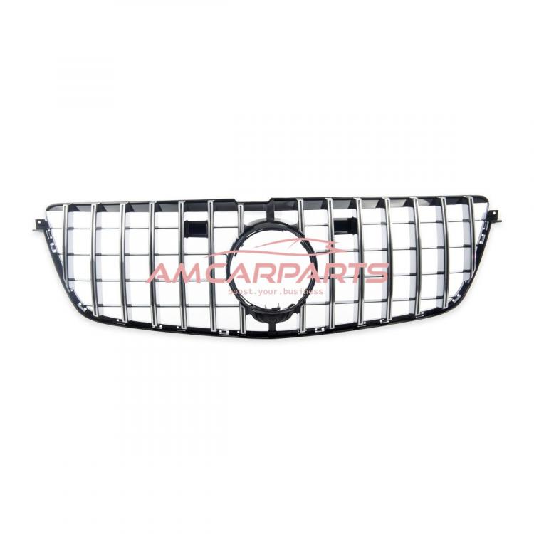 Preview: Upgrade Design Kühlergrill / Sportgrill für Mercedes GL-Klasse (X166) Vor-Facelift 12-15 Hochglanz schwarz / chrom