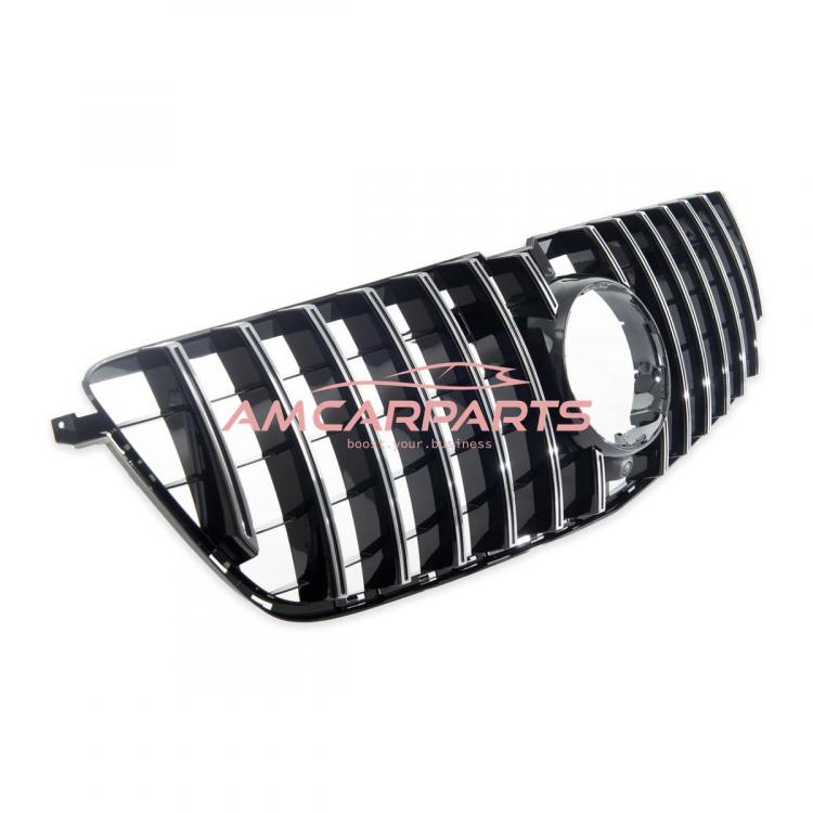 Preview: Upgrade Design Kühlergrill / Sportgrill für Mercedes GL-Klasse (X166) Vor-Facelift 12-15 Hochglanz schwarz / chrom