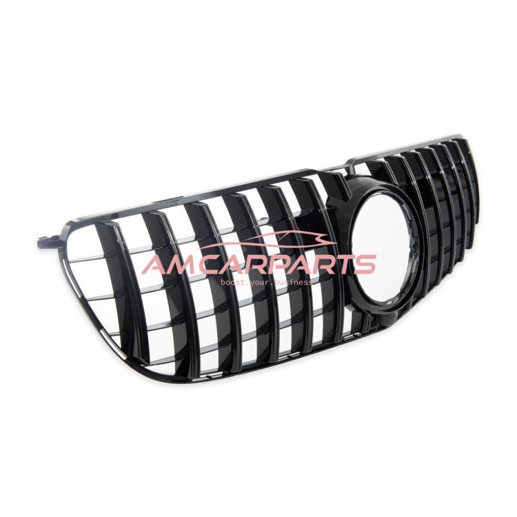 Preview: Upgrade Design Kühlergrill / Sportgrill für Mercedes GLS (X166) Facelift 16-19 Hochglanz schwarz