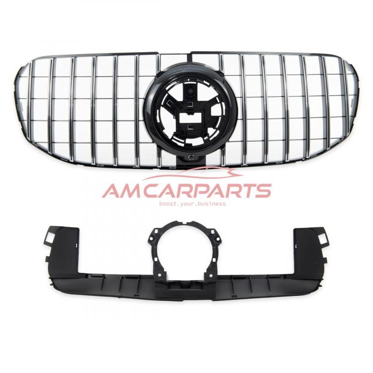 Preview: Upgrade Design Kühlergrill / Sportgrill für Mercedes GLS (X167) 18+ Hochglanz schwarz / chrom
