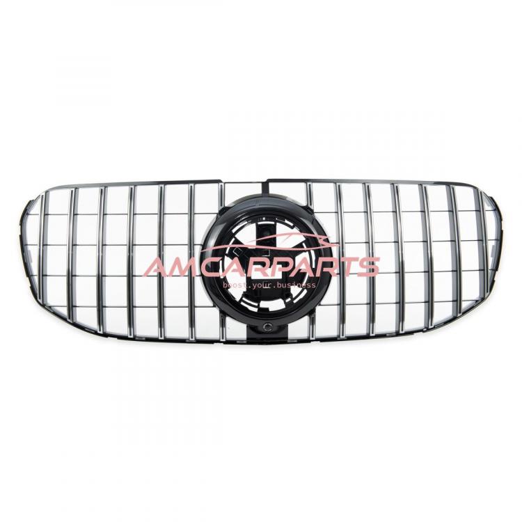 Preview: Upgrade Design Kühlergrill / Sportgrill für Mercedes GLS (X167) 18+ Hochglanz schwarz / chrom