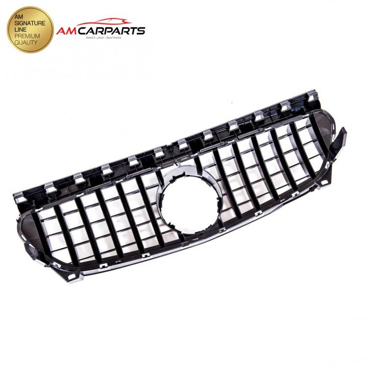 Upgrade Design Kühlergrill / Sportgrill passend für Mercedes Benz CLA C117 13-16 Hochglanz schwarz