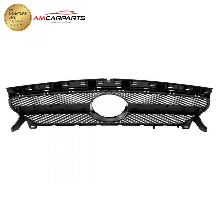 Upgrade Design Kühlergrill / Sportgrill passend für Mercedes Benz CLA C117 / X117 Facelift 16-19 Matt schwarz / Hochglanz schwarz
