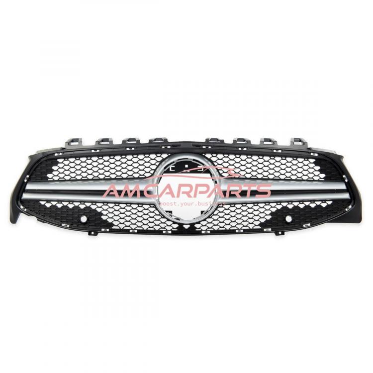 Upgrade Design Kühlergrill / Sportgrill passend für Mercedes Benz CLA C118 19+ Matt schwarz / Matt silber