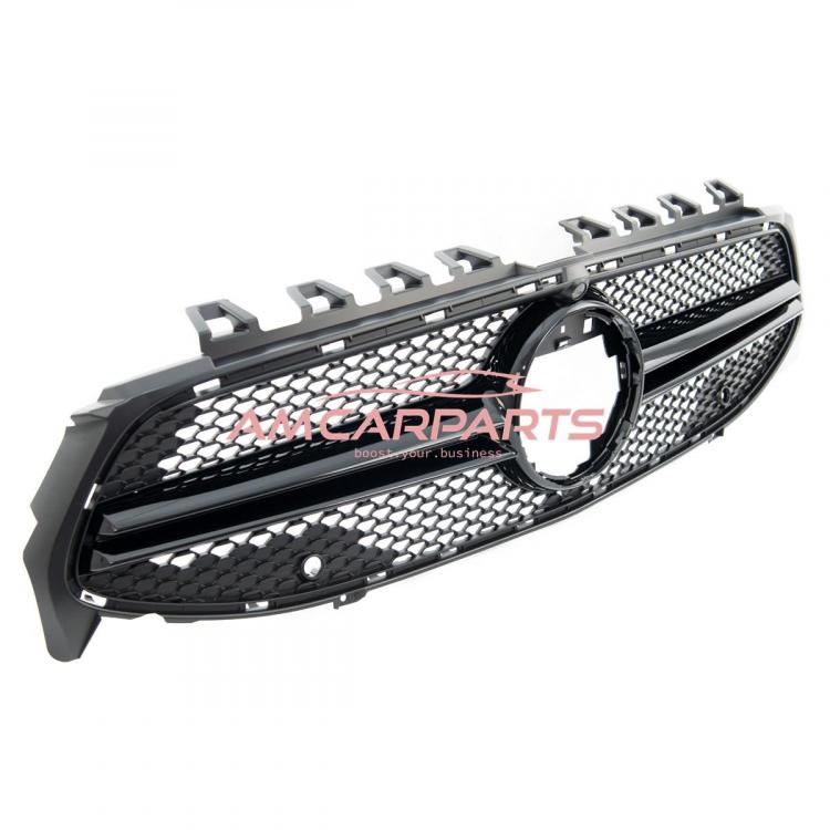 Upgrade Design Kühlergrill / Sportgrill passend für Mercedes Benz CLA C118 / X118 19+ Matt schwarz / Hochglanz schwarz
