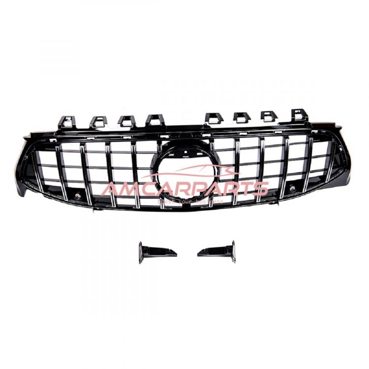 Preview: Upgrade Design Kühlergrill / Sportgrill passend für Mercedes Benz CLA C118 19+ Hochglanz schwarz / chrom