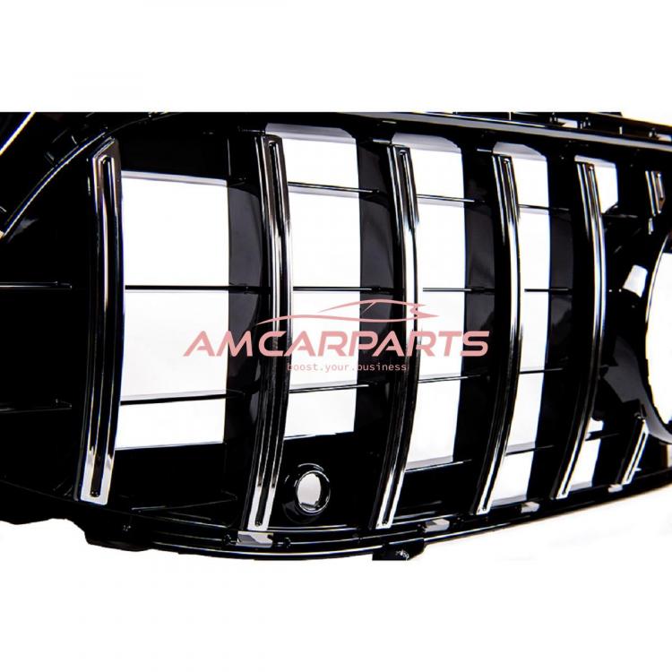 Preview: Upgrade Design Kühlergrill / Sportgrill passend für Mercedes Benz CLA C118 19+ Hochglanz schwarz / chrom