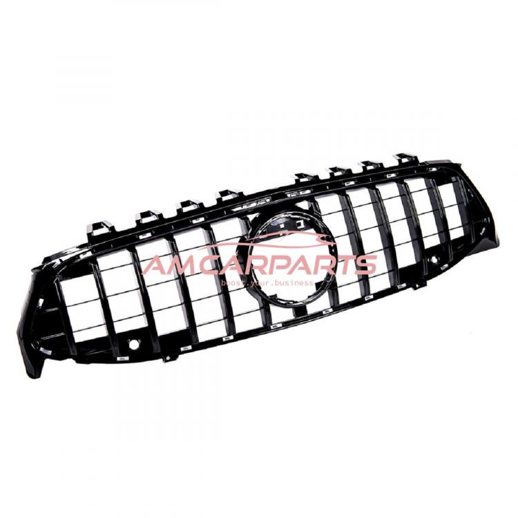 Preview: Upgrade Design Kühlergrill / Sportgrill passend für Mercedes Benz CLA C118 / X118 19+ Hochglanz schwarz