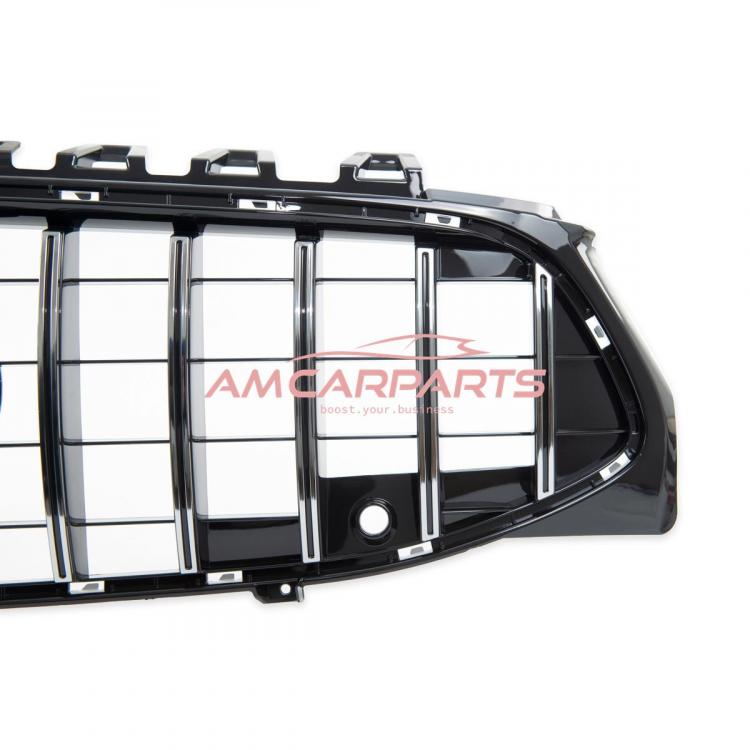 Preview: Upgrade Design Kühlergrill / Sportgrill passend für Mercedes Benz CLA C118 / X118 19+ Hochglanz schwarz / chrom