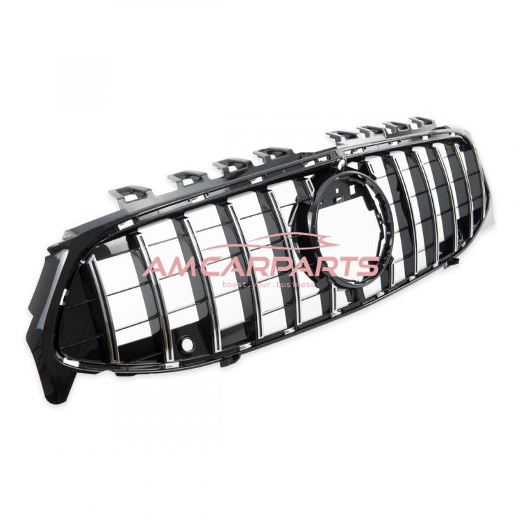 Upgrade Design Kühlergrill / Sportgrill passend für Mercedes Benz CLA C118 / X118 19+ Hochglanz schwarz / chrom