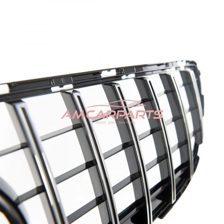 Upgrade Design Kühlergrill / Sportgrill für Mercedes Benz CLS (C218) Facelift 14-18 Hochglanz schwarz / chrom