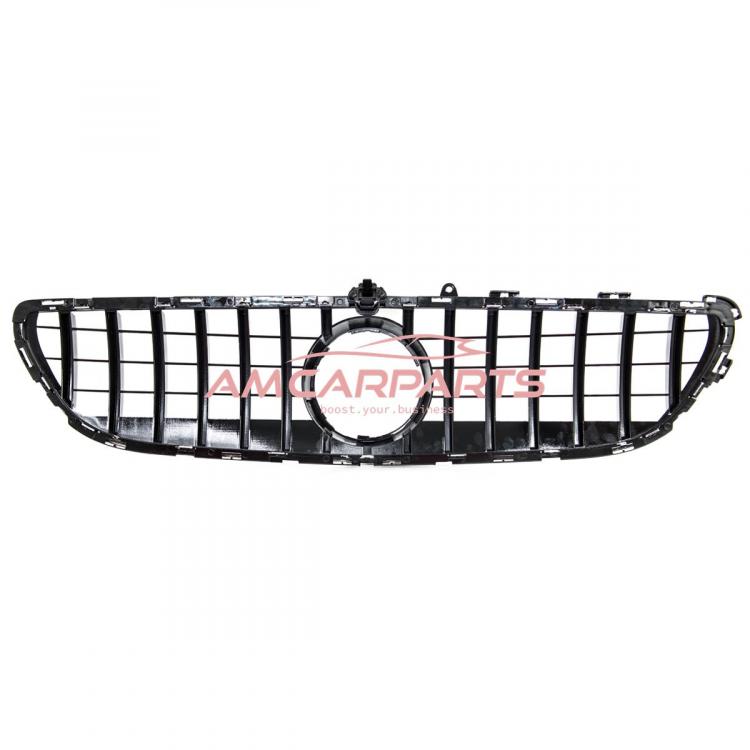 Upgrade Design Kühlergrill / Sportgrill für Mercedes Benz CLS (C218) Facelift 14-18 Hochglanz schwarz / chrom