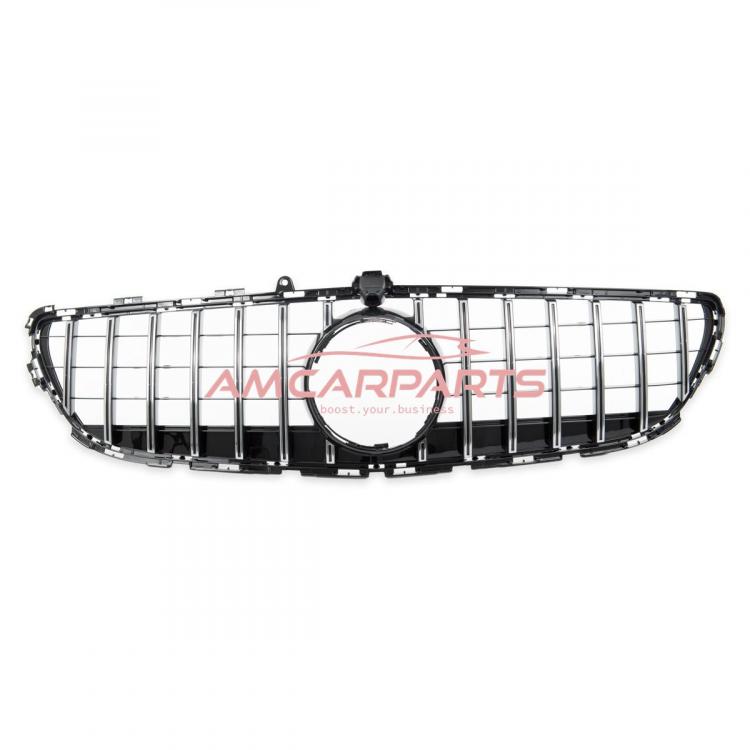 Upgrade Design Kühlergrill / Sportgrill für Mercedes Benz CLS (C218) Facelift 14-18 Hochglanz schwarz / chrom