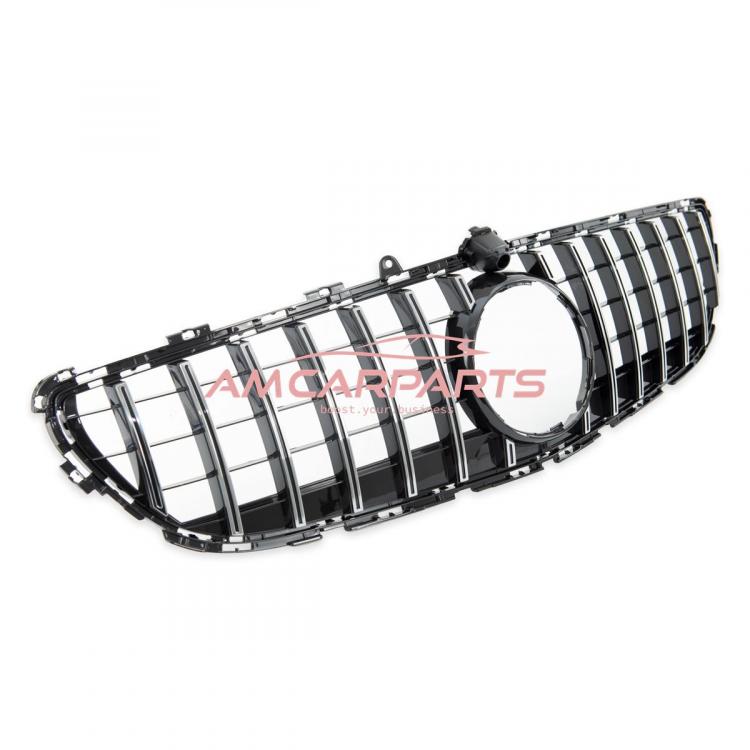 Upgrade Design Kühlergrill / Sportgrill für Mercedes Benz CLS (C218) Facelift 14-18 Hochglanz schwarz / chrom