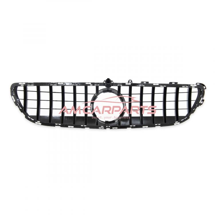 Upgrade Design Kühlergrill / Sportgrill für Mercedes Benz CLS (C218) Facelift 14-18 Hochglanz schwarz / chrom